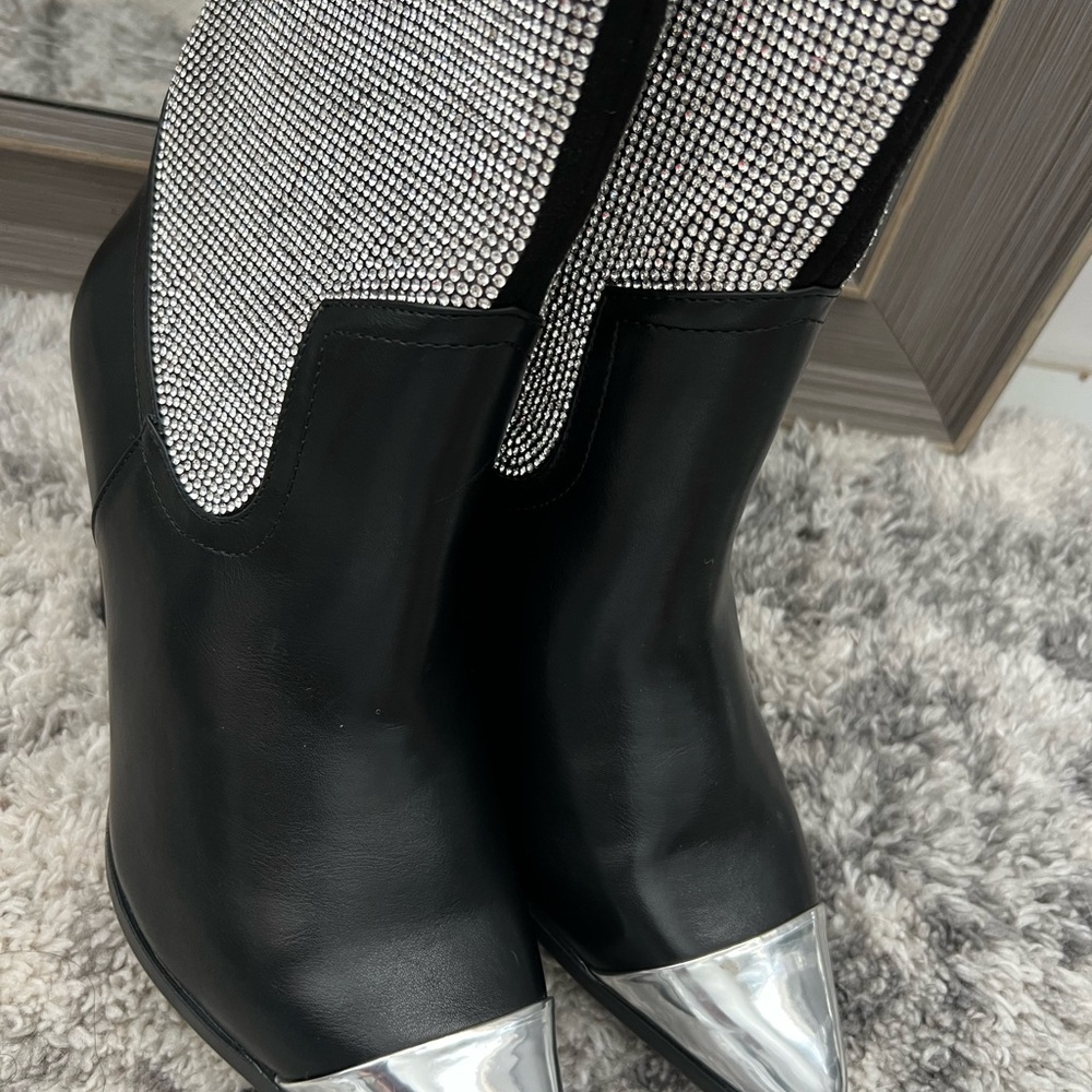 Black and Silver Women's Boots